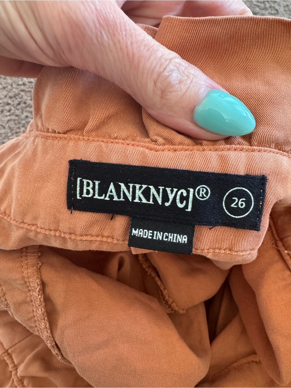 BLANK NYC LYOCELL SHORTS UTILITY HIGH RISE ORANGE RUST MALIBU PAPERBAG 26 NEW - Picture 4 of 10